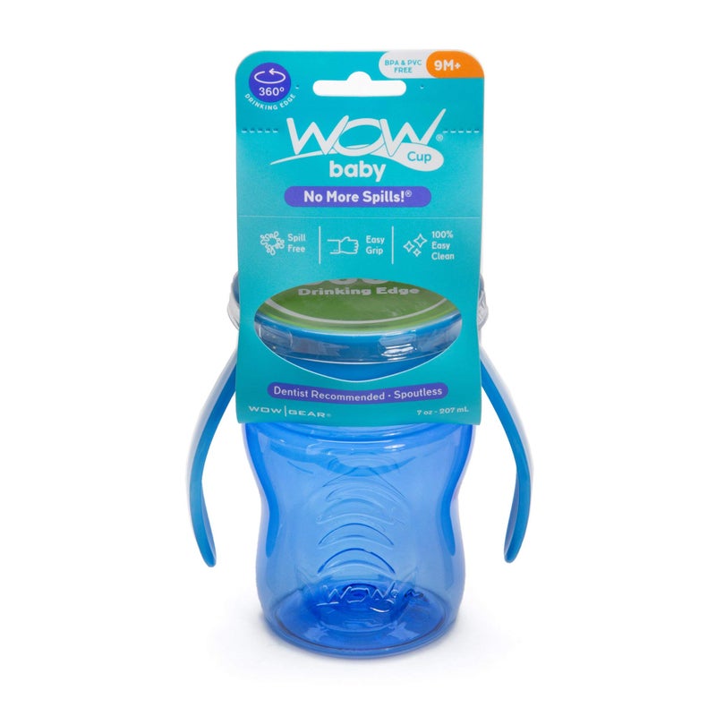 WOW GEAR Wow Cup for Baby 360 Trainer Sippy Cup, Blue, 7 oz / 207 ml - Image 4